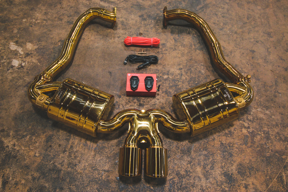 Porsche 981 Gold Exhaust
