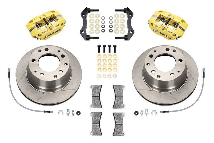 Wilwood 69-83 Porsche 911 Rear Dynapro Brake Kit 3in MT Slotted - Black