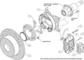 Wilwood Forged Dynalite P/S Park Brake Kit Red Big Ford New 2.50in Offset Currie Blank