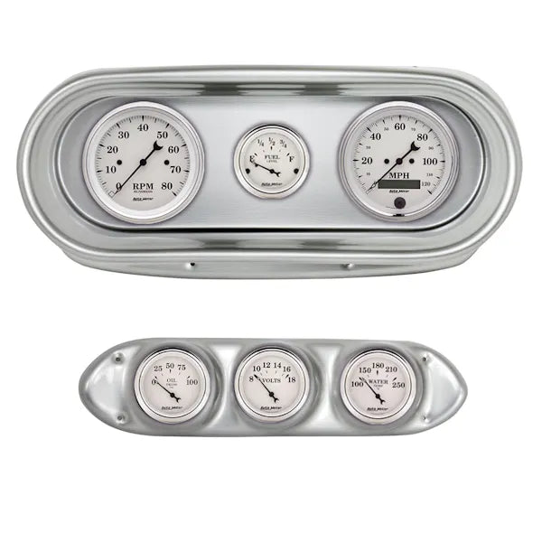 DIRECT FIT DASH KIT NOVA 62-65 TACH MPH FUEL OILP WTMP VOLT OLD-TYME WHITE