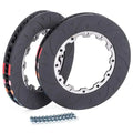 Brakes 350x34mm 2 Piece Replacement Rings and Hardware Fits APR 6 Piston Brakes Direct replacement 350x34mm Brake Discs APR