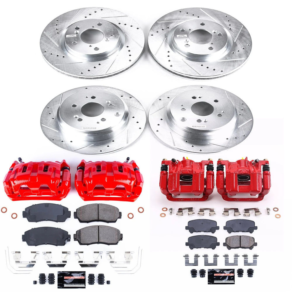 Power Stop 11-14 Honda Odyssey Front & Rear Z23 Evolution Sport Brake Kit w/Calipers