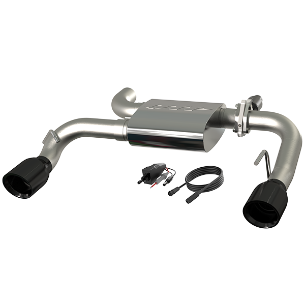 2021-2024 Ford Bronco QTP Screamer Axle Back Black Tips