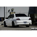 HKS RACING MUFFLER EVO 8/9 (2003-06); Titanium muffler and tip with SUS304 piping Includes O2 senso