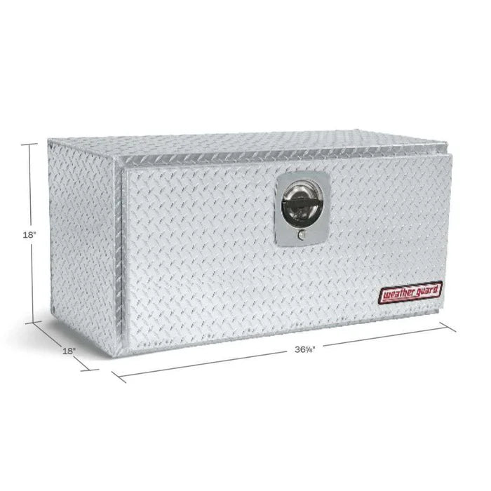 36 X 18 X 18IN UNDER BED ALUMINUM BOX TOOL COMPACT 6.5 CU FT CLEAR FINISH