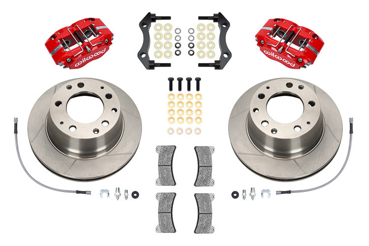 Wilwood 69-83 Porsche 911 Rear Dynapro Brake Kit 3in MT Slotted - Red