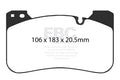 EBC 2018+ BMW M5 4.4TT (F90) Redstuff Front Brake Pads