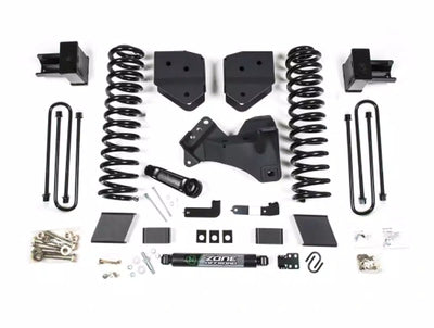 2017-19 F250/350 4in Suspension System- Dsl - 2 Leaf Main - Dual Stabilizer