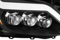 AlphaRex 08-13 Infiniti G37 Coupe SD NOVA LED Proj Headlights Plank Gloss Blk w/Activ Light/Seq Sig