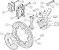 Wilwood Forged Dynalite Front Hat Kit 12.19in Drilled Red 02-06 Acura RSX-5 Lug
