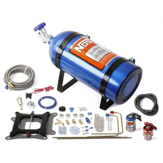 Cheater Fits Holley 4-Bbl / Carter Afb Cheater Series Nitrous System Fits Holley 4150 And Carter Afb (Late) 150-250 Hp Includes Blue 10 Lb Bottle NOS