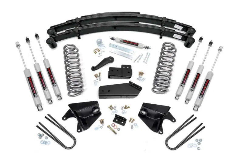 4 Inch Lift Kit Quad Front Shocks Rear Springs Ford Bronco 4WD (80-96)