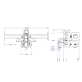 Gen-Y 33in Traveller Torsion-Flex 2.5in Shank 9in Drop 3.5K TW 32K Hitch Chassis Frame Mount