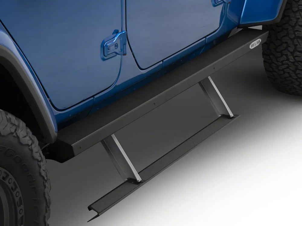 18C WRANGLER 3RD GEN LOW PROFILE SLIDER AND 4IN STEPS COMBO KIT