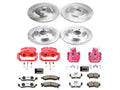 Power Stop 1999 Ford Mustang Front & Rear Z26 Street Warrior Brake Kit w/Calipers