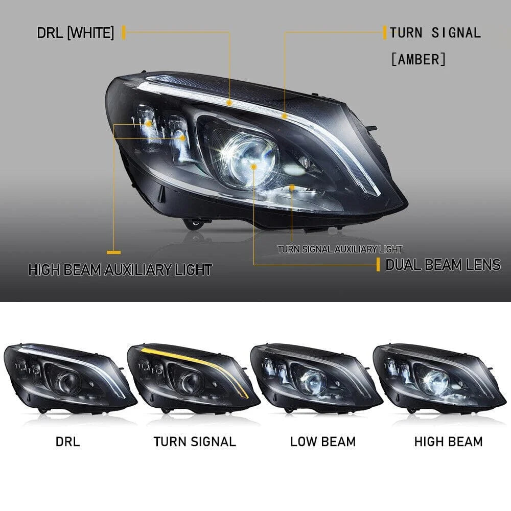 Matrix Style LED Projector Headlights