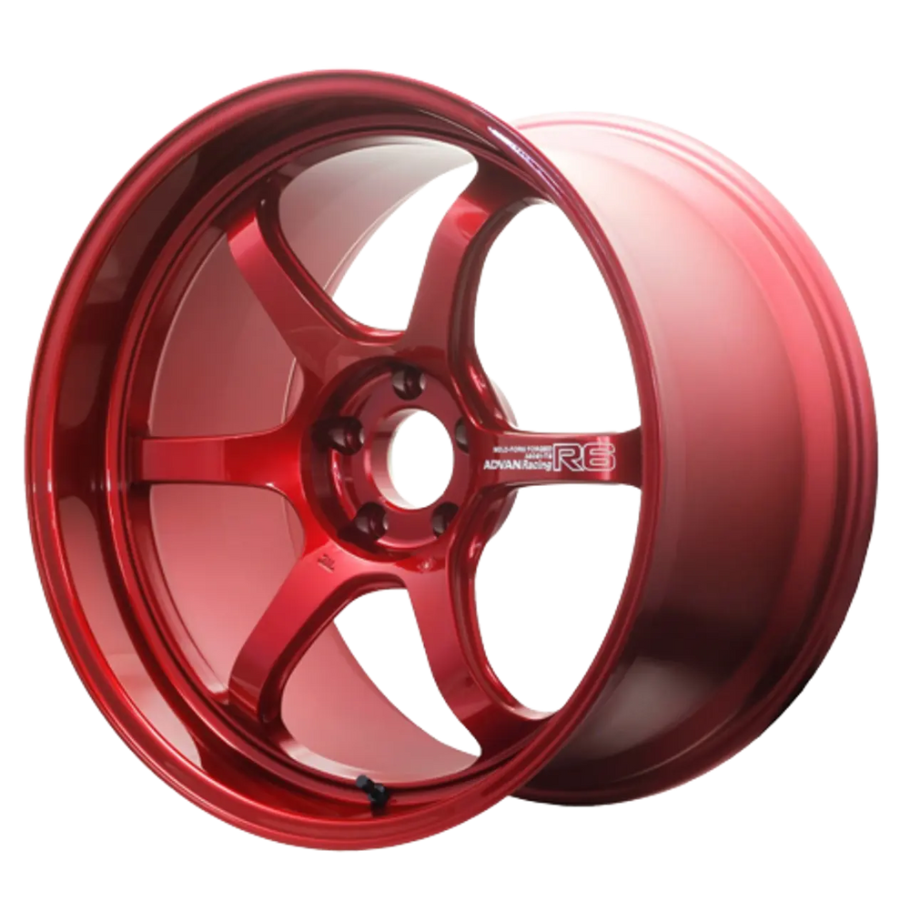 Advan R6 18x8.5 +45 5-114.3 Racing Candy Red Wheel