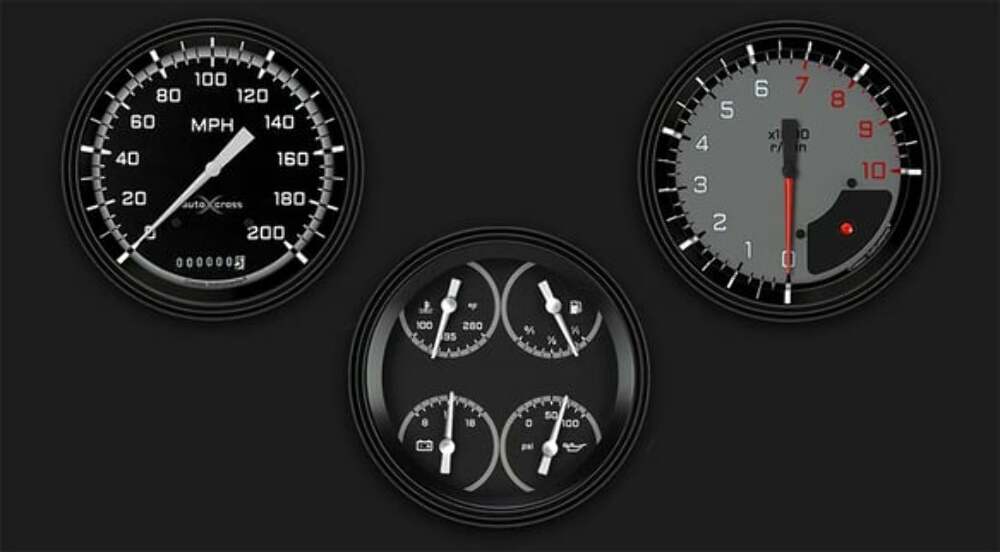 AUTO CRS GRY 5IN SPD,5IN QUAD,5IN TACH-G