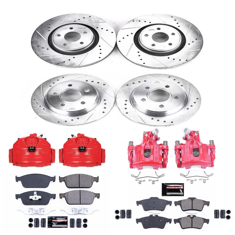 Power Stop 13-14 Ford Focus Front & Rear Z23 Evolution Sport Brake Kit w/Calipers