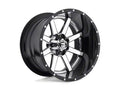 ~(62 lbs. 25X25X17)~ MAVERICK 22x14 8x165.10 CHROME PLATED GLOSS BLACK LIP (-70 mm)