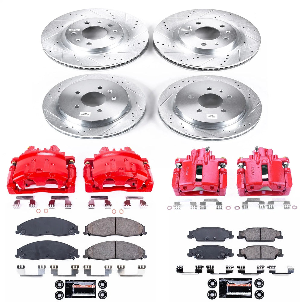 Power Stop 03-07 Cadillac CTS Front & Rear Z23 Evolution Sport Brake Kit w/Calipers