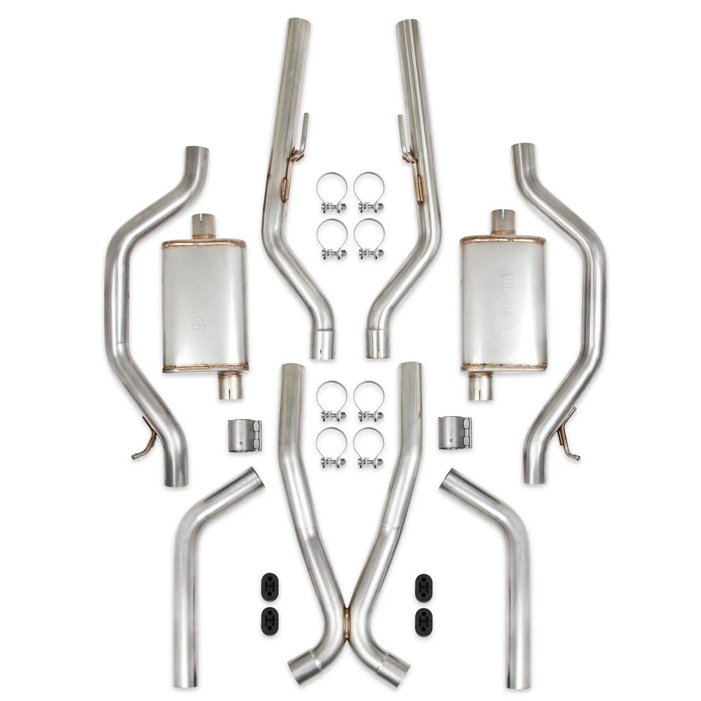 LS Swap Cat-Back Exhaust System C10 409Ss 3-Inch Fits 1973-1974 GM C10, 15 2WD Short Bed Truck Rear Exit Aggressive To Moderate Sound Hooker BlackHeart