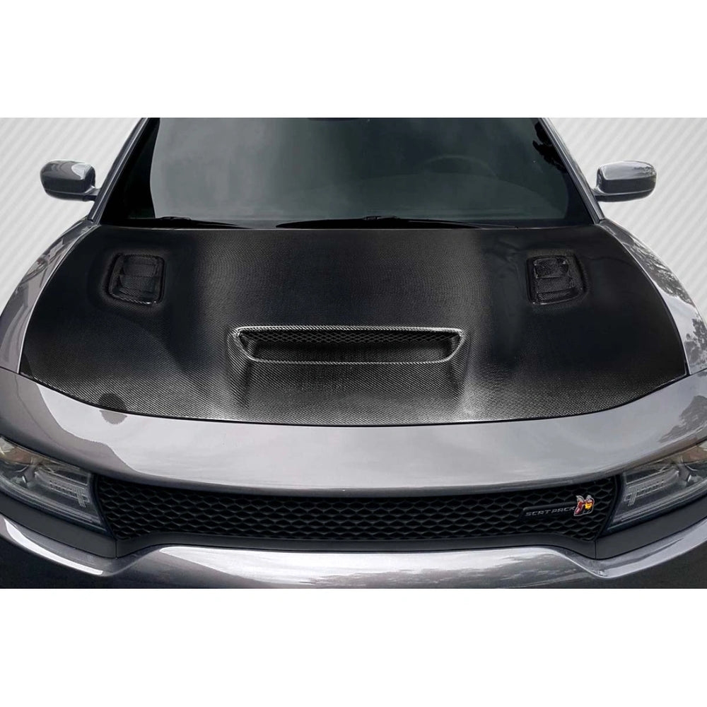2015-2023 Dodge Charger Carbon Creations Hellcat Redeye Look Hood - 2 Pieces