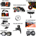 18C WRANGLER JL STAGE 3 LED LIGHTING COMBO PACKAGE