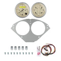 AutoMeter Antique Beige 55-56 Chevy Car Direct-Fit Billet Panel/Gauge Kit - 3-3/8in. (x2)