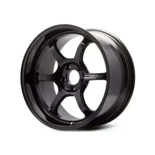 Advan R6 18x7.5 +44 5-100 Racing Titanium Black Wheel