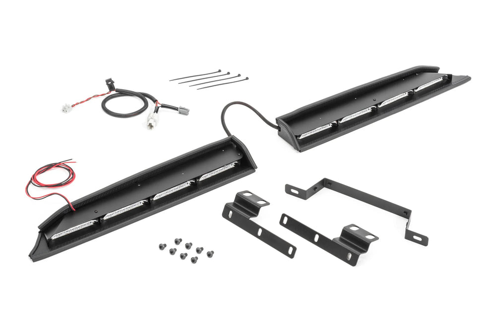 INT LIGHTBAR SPLIT TWO PIECE AMB WH