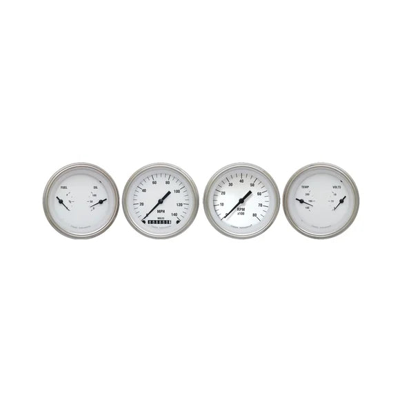 WHITE HOT 3IN SPEEDO/TACH/2 DUALS-G