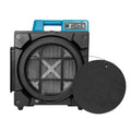 1/2HP 600CFM 2.8AMPS HEPA AIR SCRUBBER W/ BUILTIN GFCI POWER OUTLETS BLUE/
