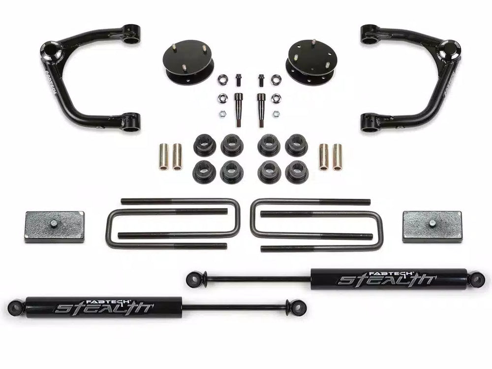 Fabtech 2025 GM 1500 2WD/4WD 3in Uniball UCA System w/ Performance Shocks
