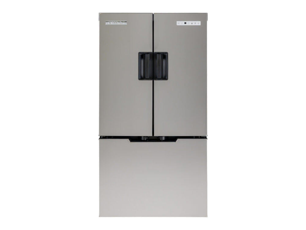 SUNRISE 15 CU FT 12V DC REFRIGERATOR STAINLESS STEEL GLASS