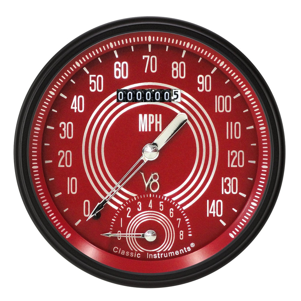 V8 RED STEELIE 5IN SPEEDTACHULAR