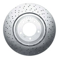 R1 Concepts Hi-Carbon Alloy GEOMET Coated Rotor - Drilled Fits Porsche 911