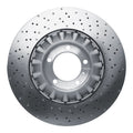 R1 Concepts Hi-Carbon Alloy GEOMET Coated Rotor - Drilled Fits Porsche 911
