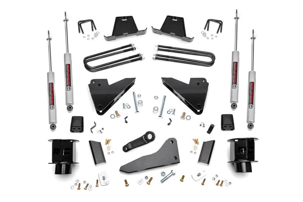 1x 6615 1x 1357BOX1 1x 136930 1x 6599 5 Inch Lift Kit Radius Arm Drop SRW Ram 3500 4WD (2013-2015)