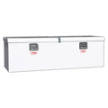 DOUBLE LID STEEL CHEST BOX WHT F/8FT BEDS