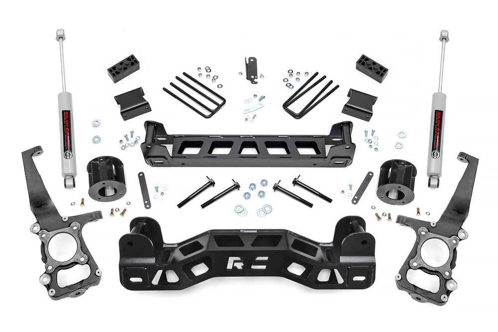 1x 23165 1x 555BOX3 1x 1558BOX1 1x 572BOX1 1x 1573BOX1 1x 1558BOX2 4 Inch Lift Kit Ford F-150 2WD (2011-2014)