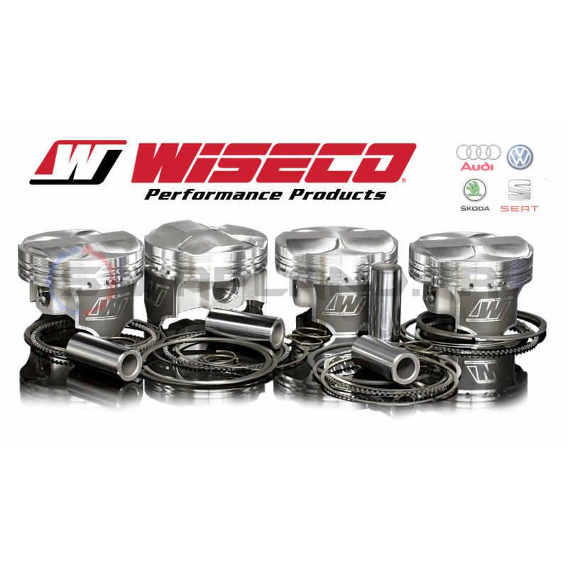 Wiseco VW Kr/Pl 1.8L 16v 81.50mm Bore 11.0:1 Compression Ratio 10.5cc Dome Pistons - Set of 4