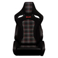 Braum Orue S Series Sport Seats - Red Plaid Fabric - BRR6S-RDPF