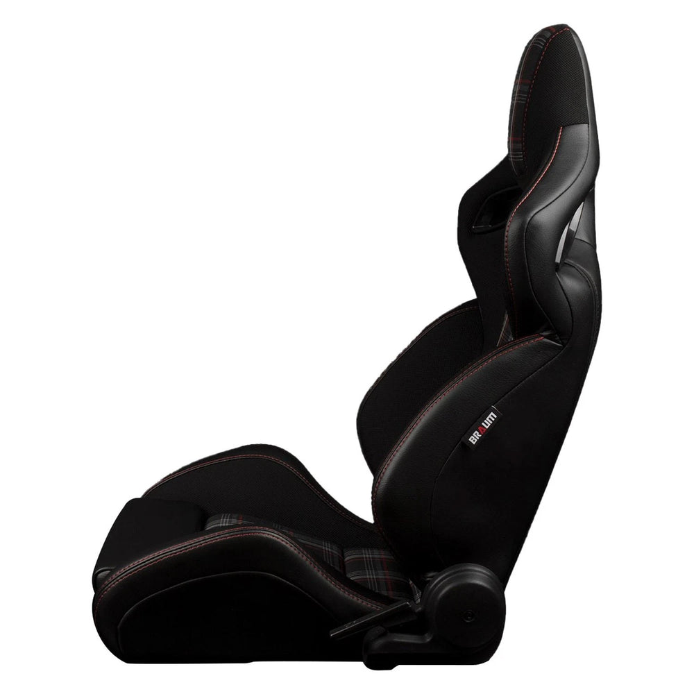 Braum Orue S Series Sport Seats - Red Plaid Fabric - BRR6S-RDPF