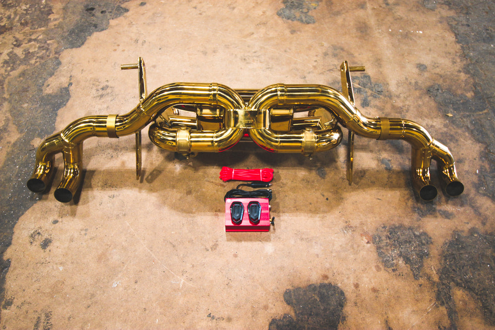 Lamborghini Huracan Gold Exhaust