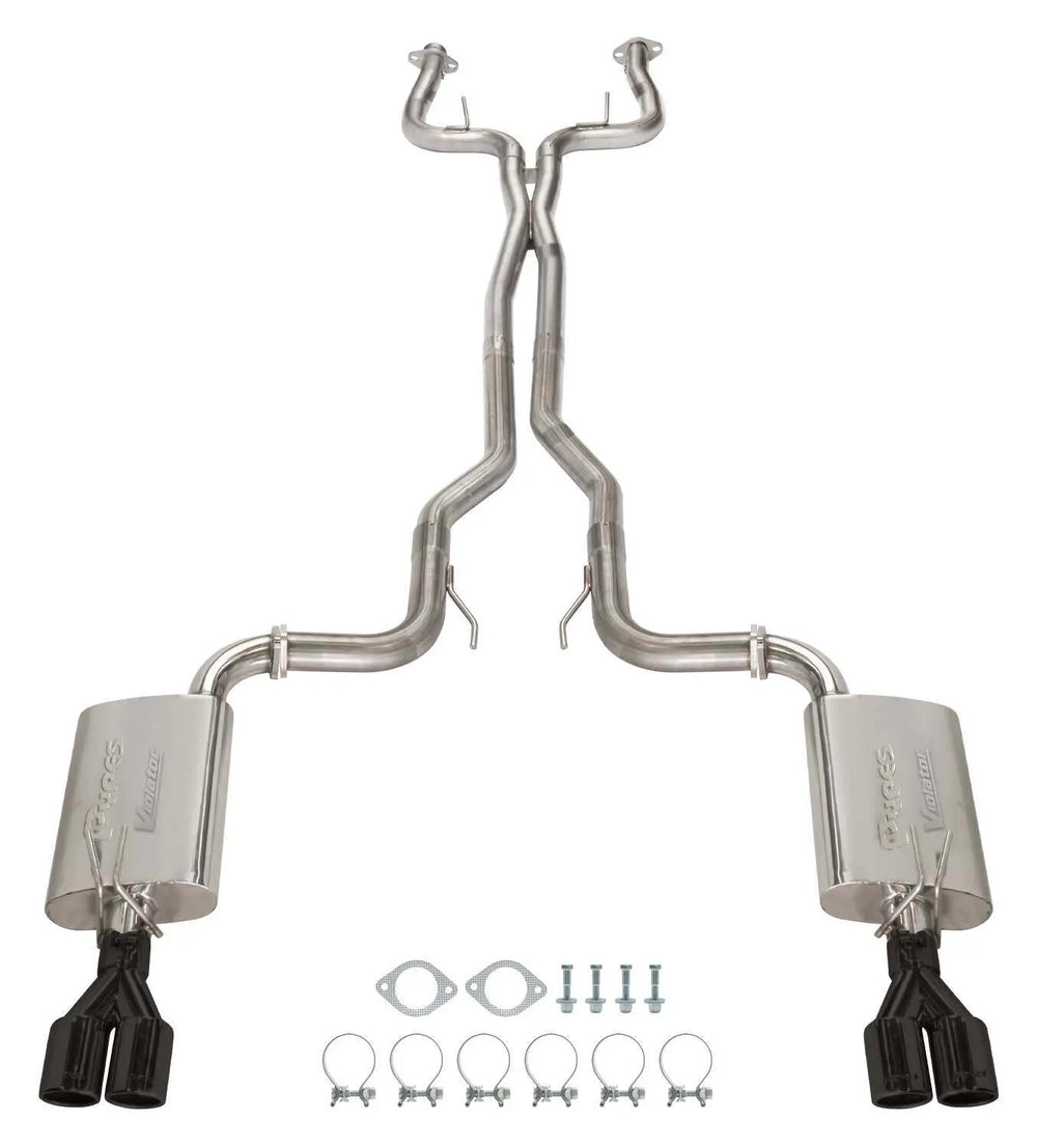 2008-2009 G8 Cat Back Violator Exhaust System With Black Quad Tips 304/409 Stainless SGG63V