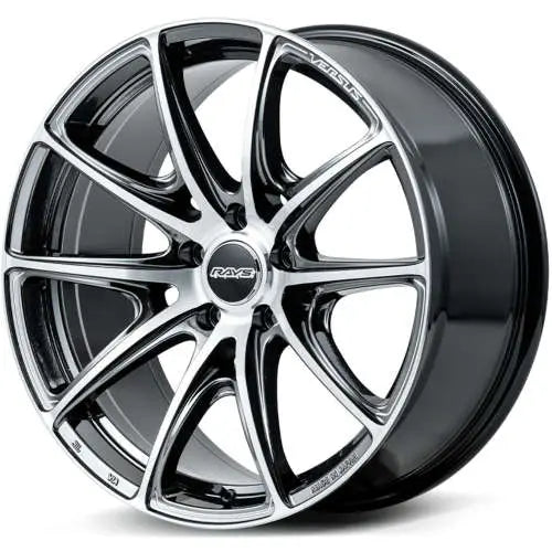 Versus VV25R 20x8.5 +45 5x108 Diamond Cut / Side Jet Black