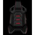 Braum Alpha X Series Sport Seats - Red Polo Fabric (Black Stitching) - BRR5-RFBS