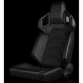 Braum Alpha X Series Sport Seats - Red Polo Fabric (Black Stitching) - BRR5-RFBS