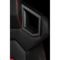 Braum Alpha X Series Sport Seats - Black Hexagon Laser Pattern (Red Piping) - BRR5-BREM
